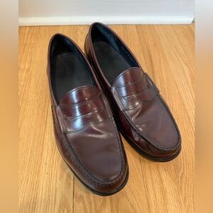 Men’s Cole Haan 13 Penny Loafers Leather Dark Burgundy Brown Dress Shoes Slip On